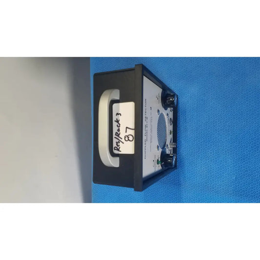 Black parks medical electronics flow detector model 811-b with white label, blue mesh panel, and two black knobs
