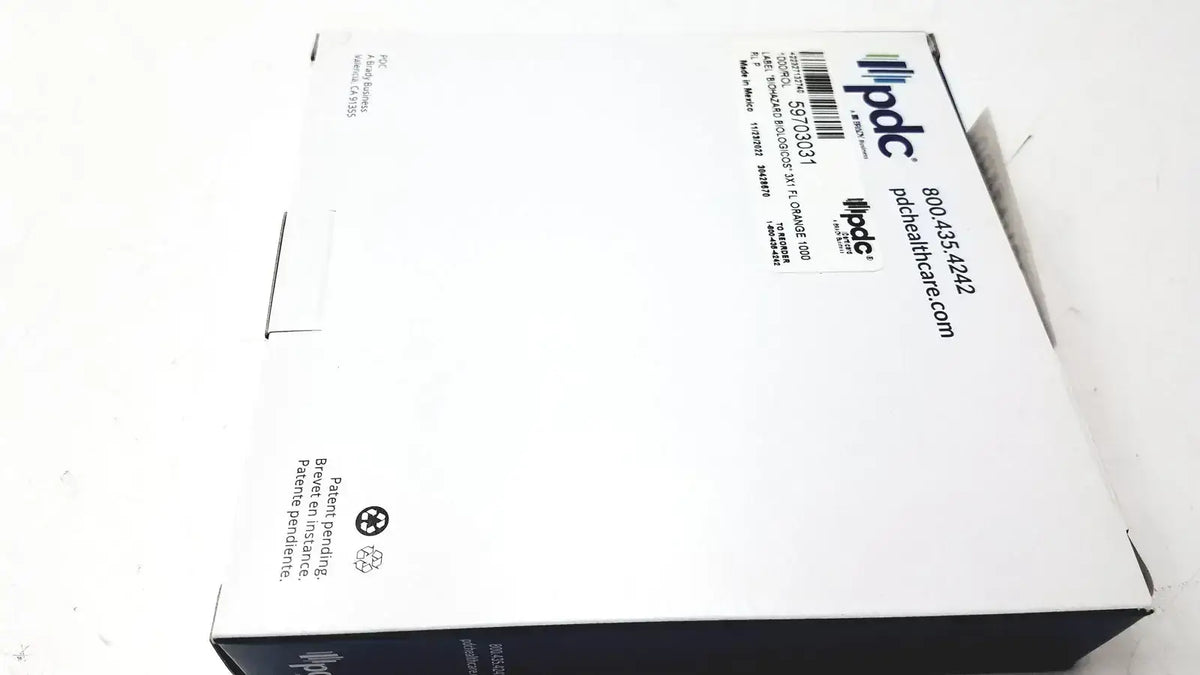 PDC Healthcare PDC 59703031 Label Biohazard Biologicos Hazard Identity, 3 x 1 FL Orange 1000 Biohazard Labels, as-is (for parts) product photo 8