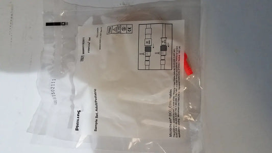 Philips 989803182911 microstream filterline set adult pediatric in clear plastic packaging with printed specifications