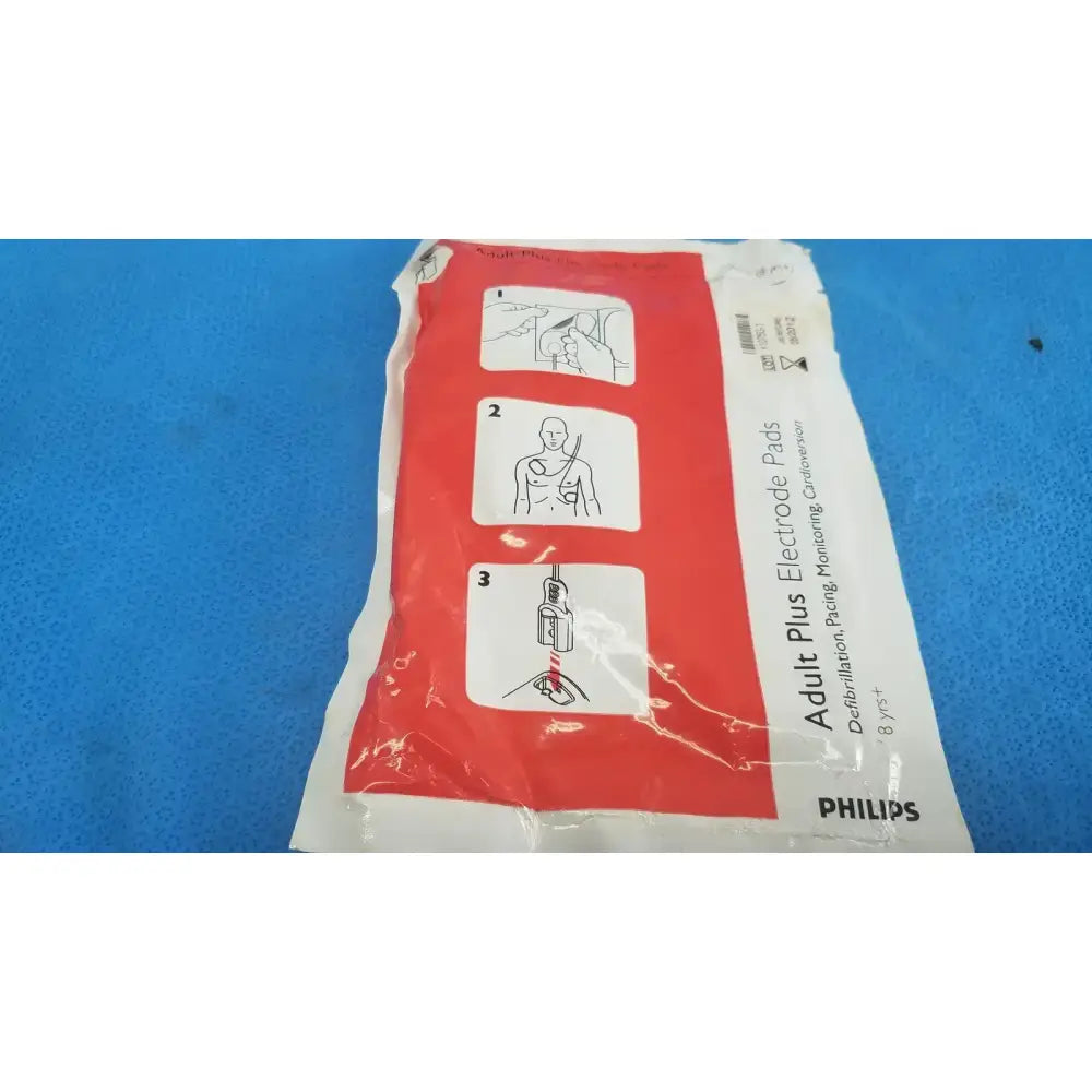 Philips Adult Plus Electrode Pad 8Y+ / Instructional Use Check Use Before Date Electrode Pad, as-is (for parts) product photo 9
