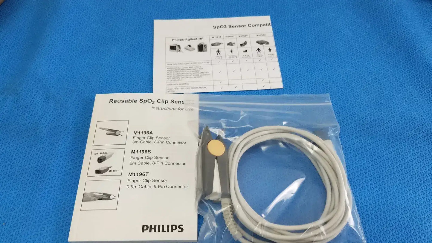 Philips Adult Spo2 Clip Sensor 3m - M1196A SpO2 Sensor, second-hand product photo 6
