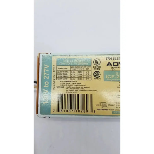 Philips Advance SmartMate ICF-2S42-M1-LD IntelliVolt 120-277V Electronic Ballast, second-hand product photo 2