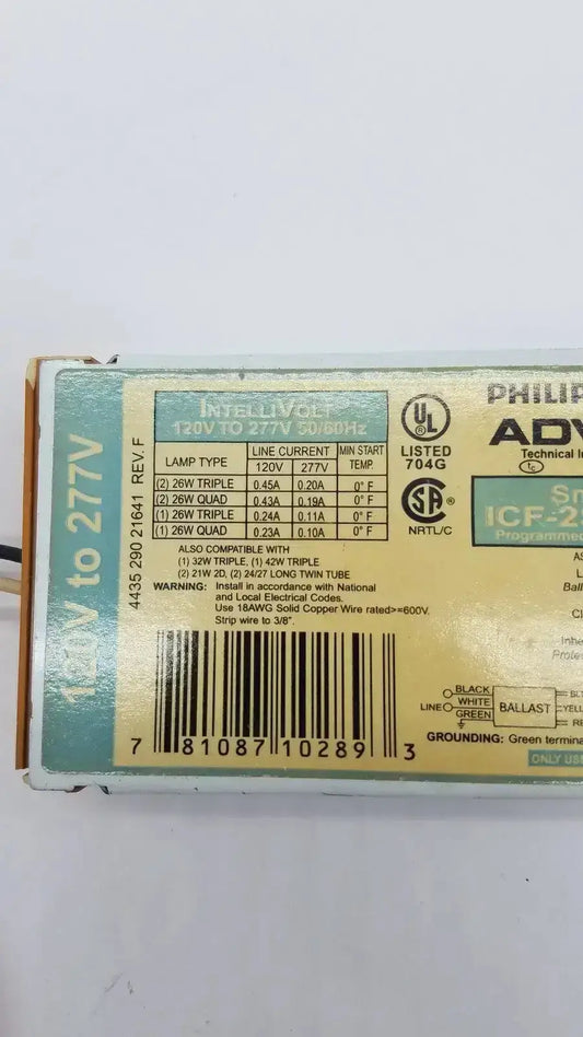 Philips Advance SmartMate ICF-2S42-M1-LD IntelliVolt 120-277V Electronic Ballast, second-hand product photo 2