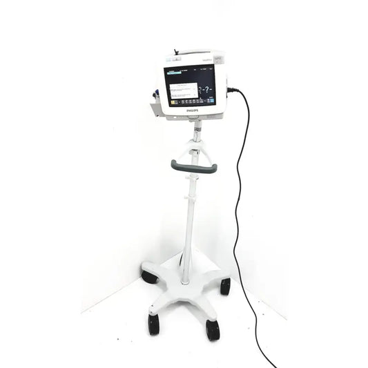 Reuse Medical Philips IntelliVue MP5T Patient Monitor w/ Rolling Stand Patient Monitors, second-hand product photo 1