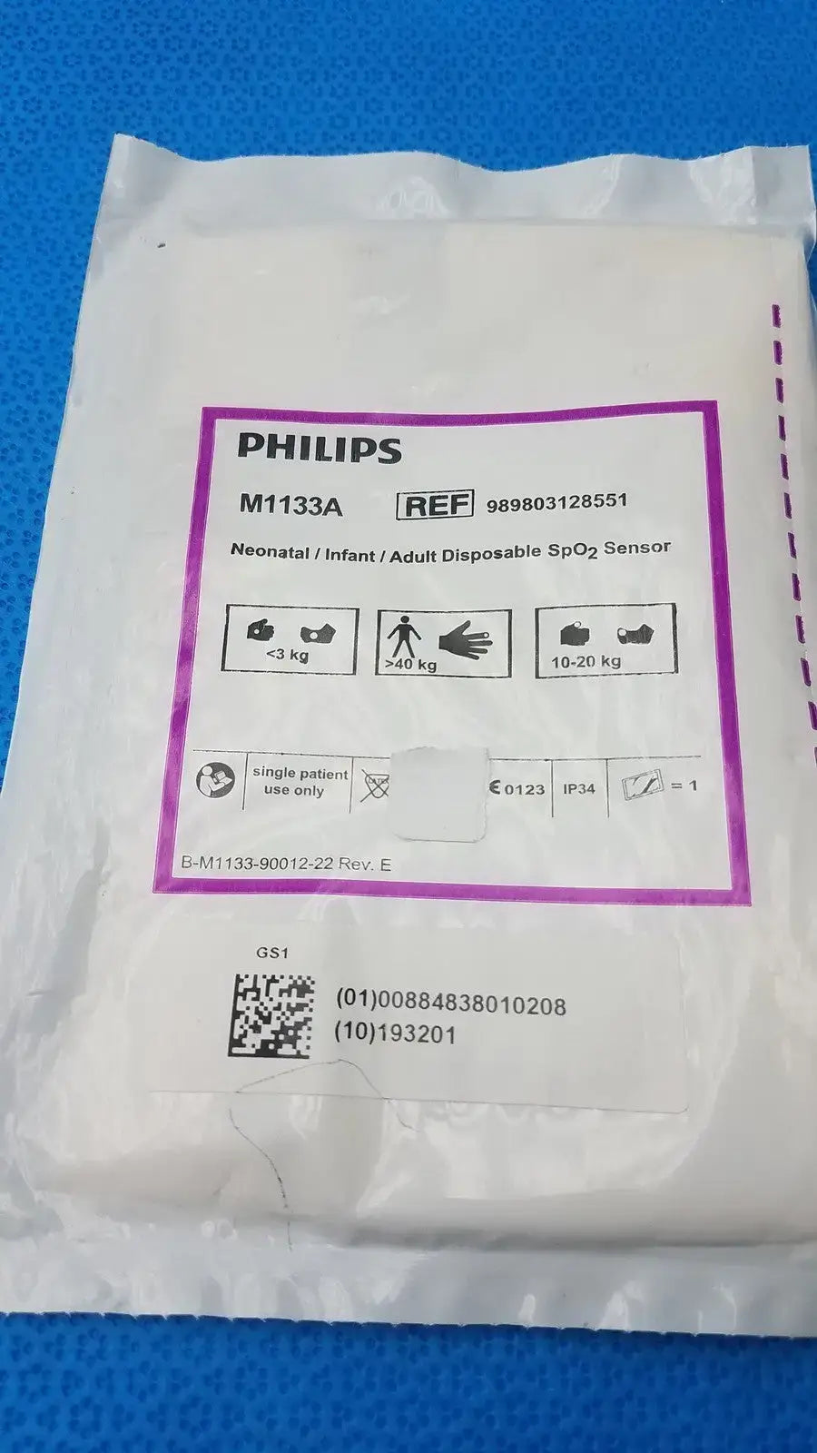 Philips M1131A SpO2 Sensor Disposable Adult/Pediatric – Pulse Oximeter Use Pulse Oximeter Sensor, second-hand product photo 5