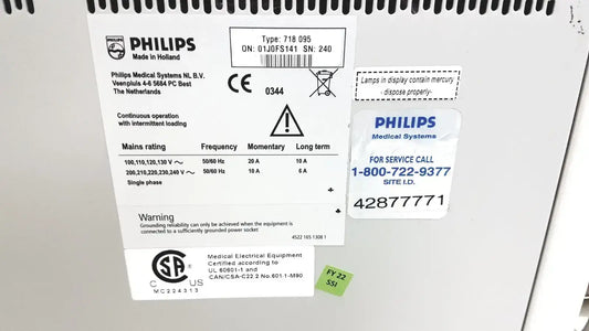Philips Medical Systems Type 718 095 – Medical Electrical Equipment Medical Electrical Equipment, as-is (for parts) product photo 2
