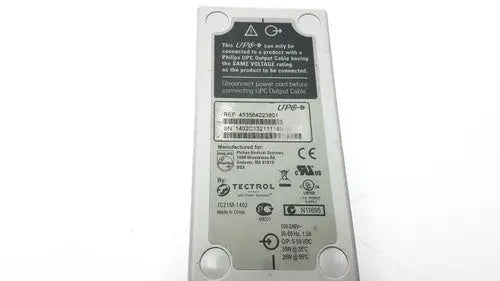 Silver metallic usb-to-serial adapter with model number ref 4835602190 for philips tectrol upc patient monitor medical use