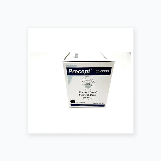 Precept 653333 Comfort Cone Molded Surgical Face Mask Blue 50/Box Surgical Face Mask, second-hand product photo 2