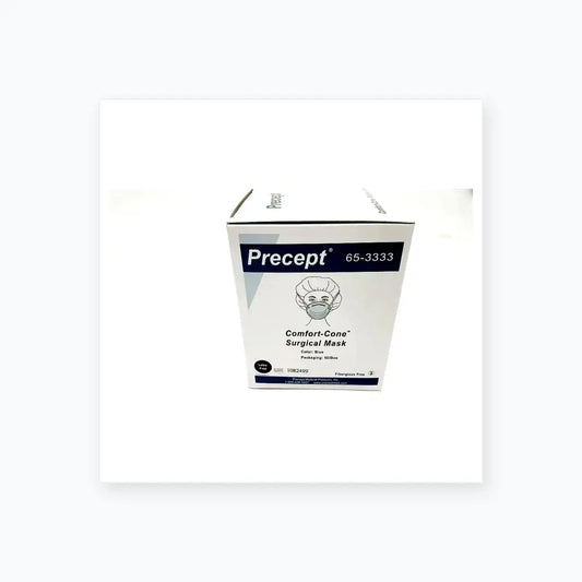 Precept 653333 Comfort Cone Molded Surgical Face Mask Blue 50/Box Surgical Face Mask, second-hand product photo 2