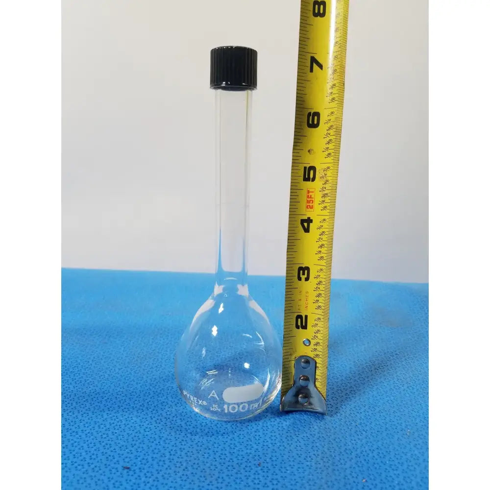Pyrex 100 mL Round Bottom Kjeldahl Flask with Stopper – Borosilicate Laboratory Kjeldahl Flask, second-hand product photo 4