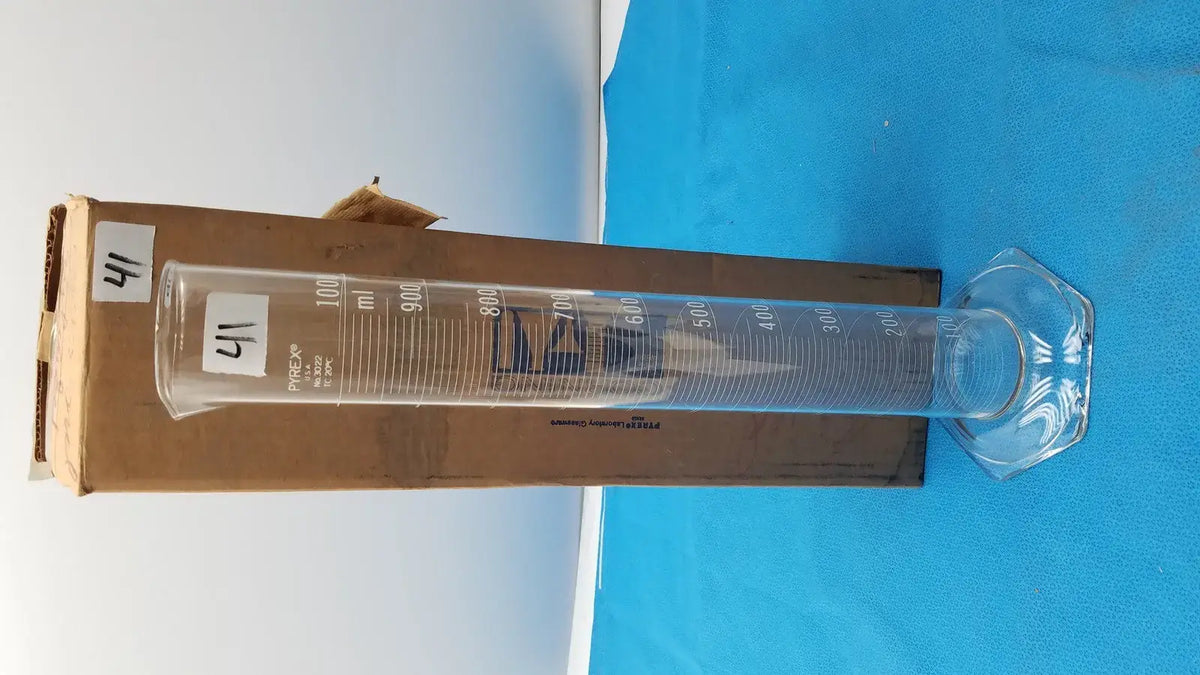 PYREX 1000mL Graduated Glass Cylinder – Laboratory Measuring Instrument Graduated Cylinder, second-hand product photo 4