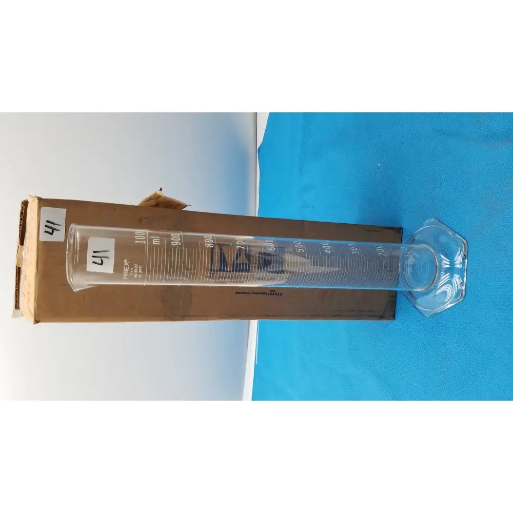 PYREX 1000mL Graduated Glass Cylinder – Laboratory Measuring Instrument Graduated Cylinder, second-hand product photo 4