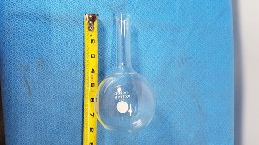 Reuse Medical PYREX 500mL Single Neck Round Bottom Boiling Flask Lab Glassware Centrifuge Tubes, second-hand product photo 1