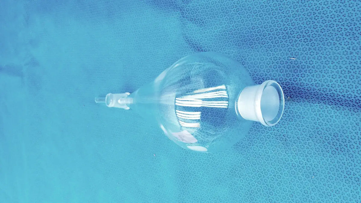 PYREX / Corning Pyrex 6404 Separatory Funnel Corning #27 Stopper 4 mm PTFE Valve Lab Glass 500m Laboratory Glassware, second-hand product photo 8