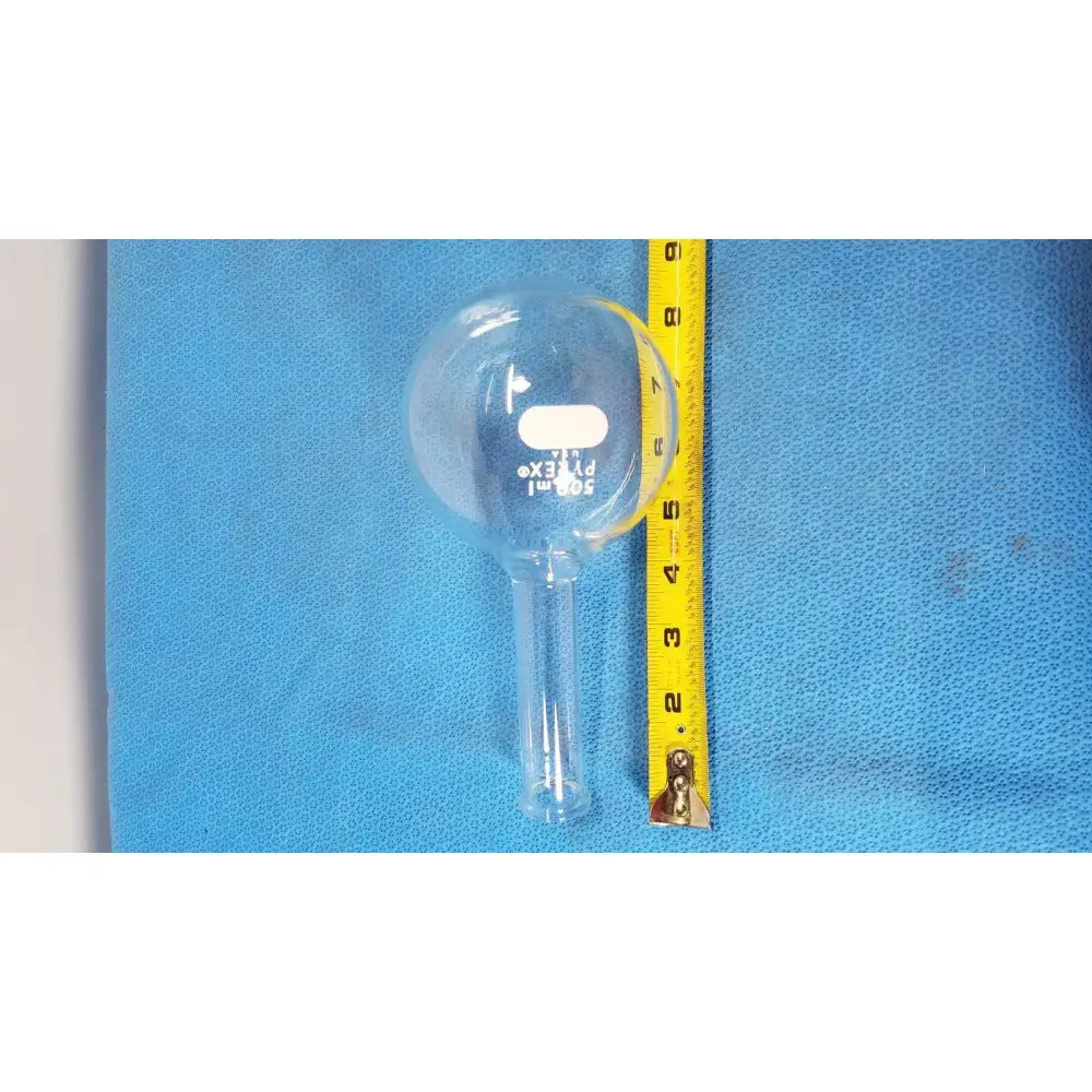 PYREX Boiling Flask, 500 mL, Long Neck, Round Bottom, Tooled Mouth Laboratory Glassware, second-hand product photo 5