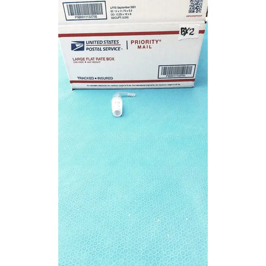 Reuse Medical PYREX Glass Adapter – 24/40 Cone to Rubber Tubing, Right-Angle Connection Lab Flasks, second-hand product photo 1
