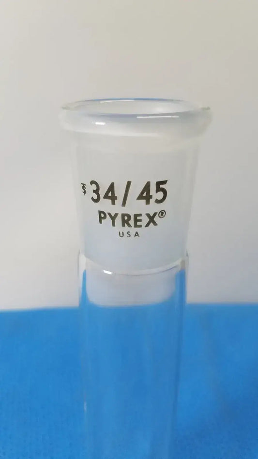 Pyrex Laboratory Glassware 34/45 Ground Outer Joint Full Length Borosilicate Laboratory Glassware, second-hand product photo 2