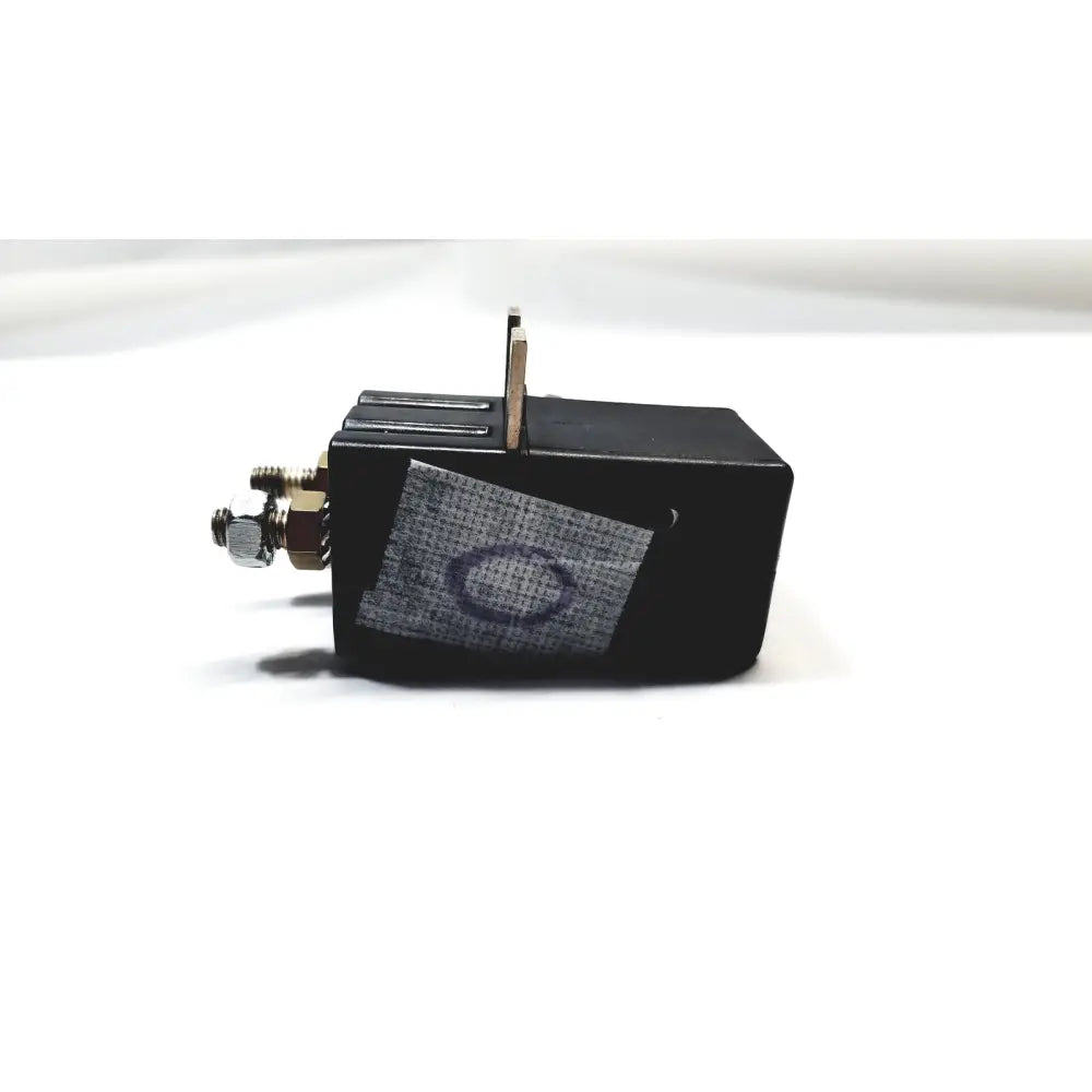 Black rectangular ravioli power contactor tl11p2-498 with metallic terminals and gray label featuring circular logo