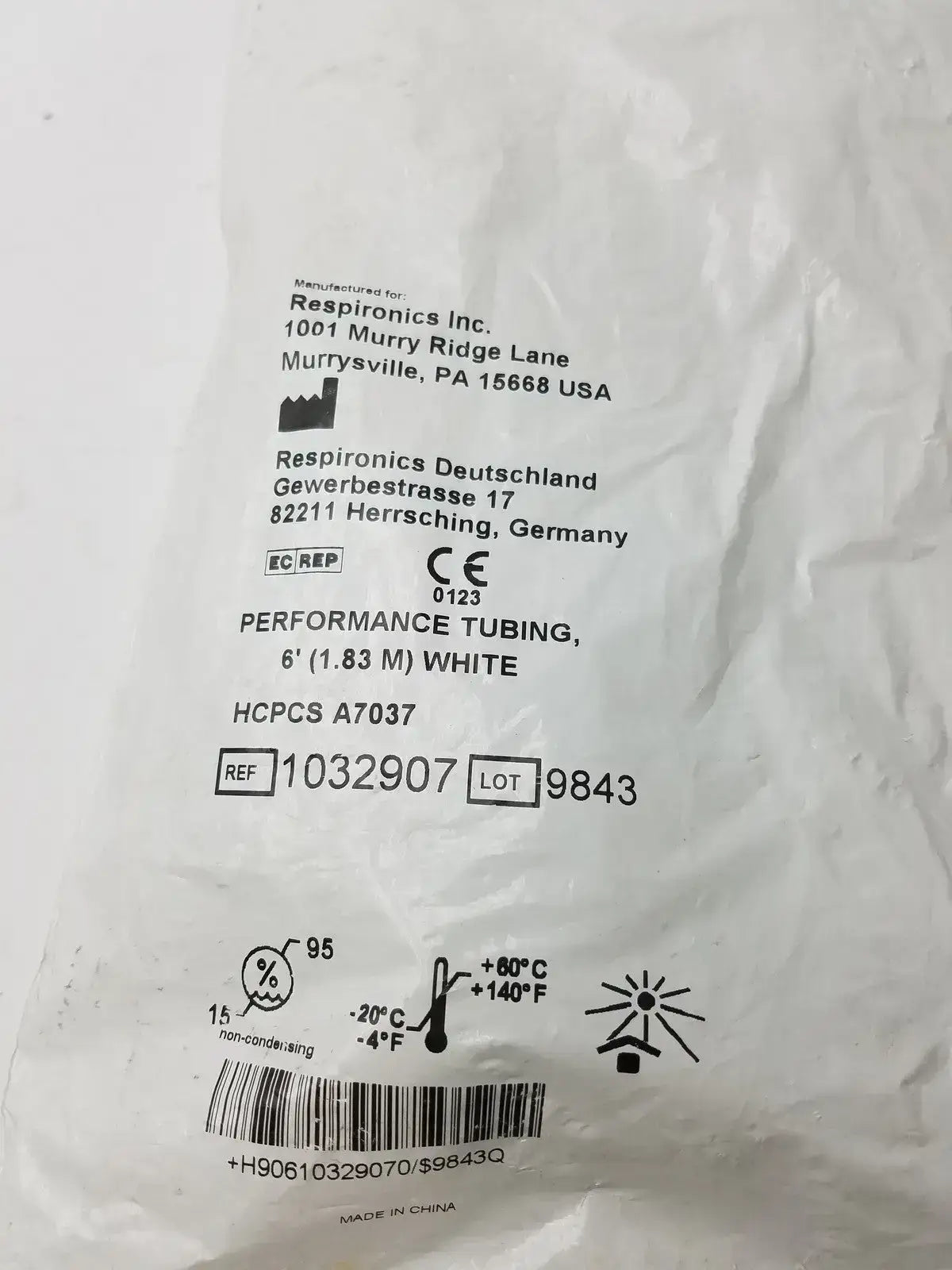 Respironics 1032907 Performance Tubing 6' (1.83 M) White Respiratory Tubing, new product photo 5
