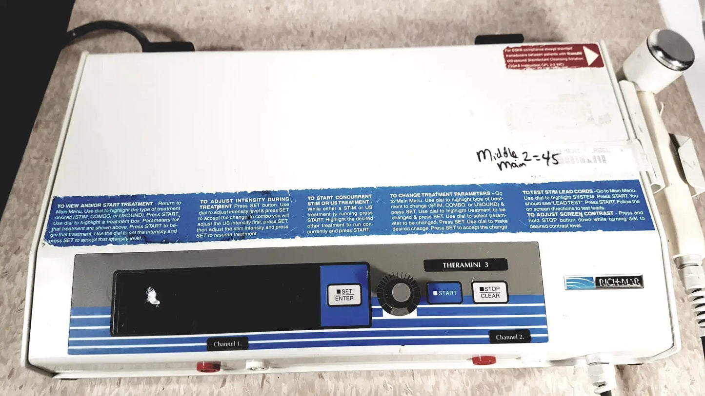 Reuse Medical Rich-Mar Theramini 3C Combo Ultrasound/Electrical Stimulation Unit Ultrasound Therapy Units, second-hand product photo 1