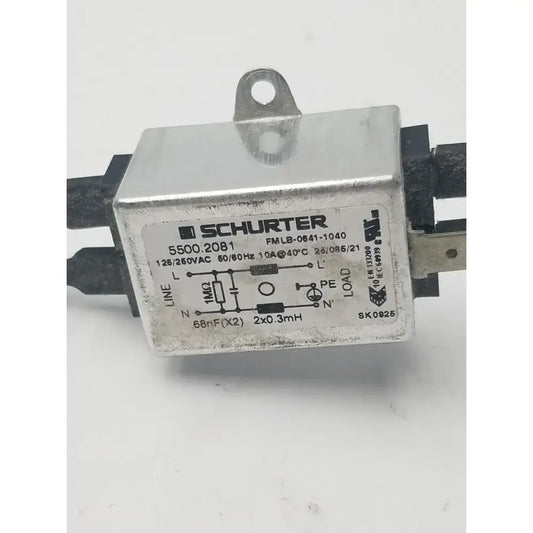 Schurter 1 Phase Line Filter 5500 2081 With 5 Pin Female Connector EMI/RFI Line Filter, second-hand product photo 2