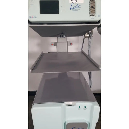 Light gray senorx cm3000 control module with digital display labeled encor for encor breast biopsy vacuum system