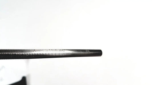 Black threaded metal rod with american medical engraving featured in share similar items for or grade halle spinal bone curettes set