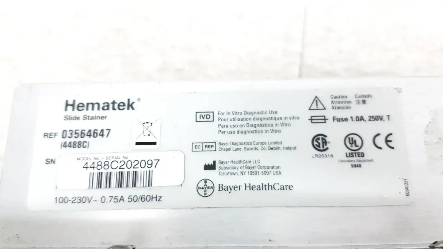 SIEMENS HEMATEK Siemens Hema-Tek 4488C Hematology Slide Stainer Hematology Slide Stainer, second-hand product photo 12