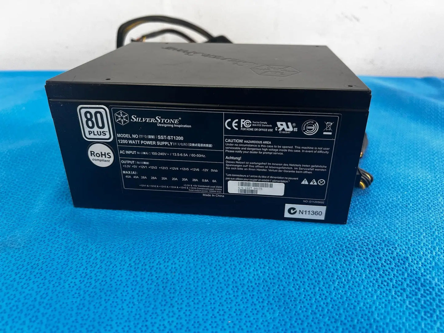 Reuse Medical SilverStone 80 Plus SST-ST1200-G 1200W Strider Gold 80 Plus Gold Power Supply Power Supplies, second-hand product photo 1