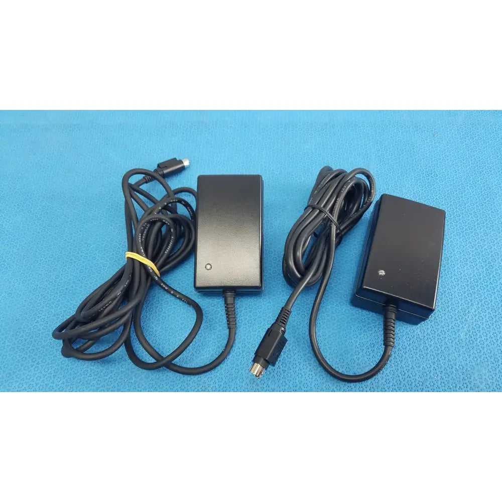 Black rectangular power supply menb1020a0900b02 adapters with coiled cords and usb-c connectors lot of 2 by sl power