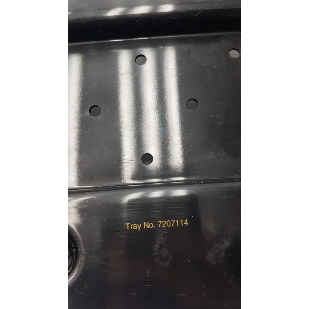 Black metal tray with circular holes and gold engraved label tray no for smith & nephew endoscopy portal accessory system