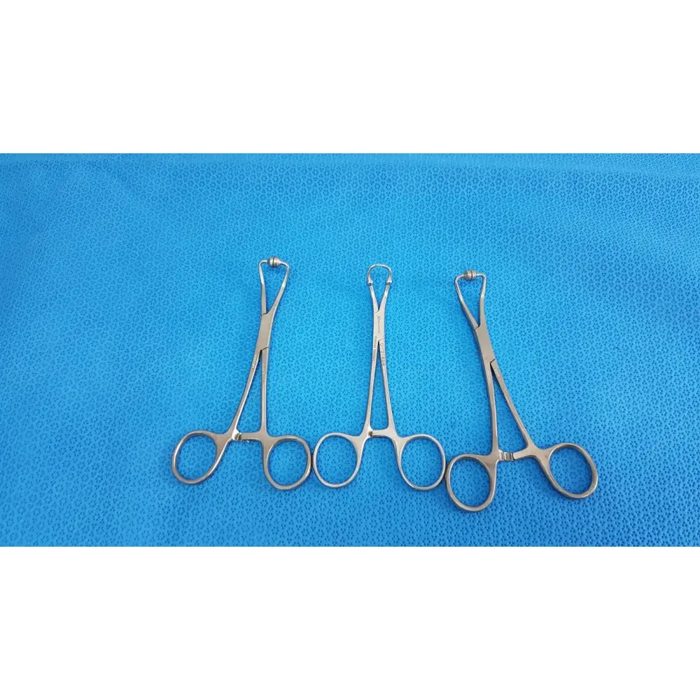 Reuse Medical Sponge Forceps / Ring Forceps – Stainless Steel Surgical Tool lot of 3 Forceps, Hemostats & Needle Holders, second-hand product photo 1
