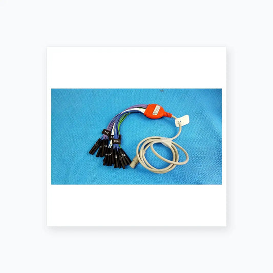 St Jude Medical IBI-85931 medical equipment connecting cable with orange gray jacket and labeled electrode wires