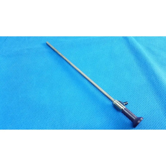 Silver surgical endoscope with dark purple handle and metallic joints precision 10mm 30° autoclavable by Stryker
