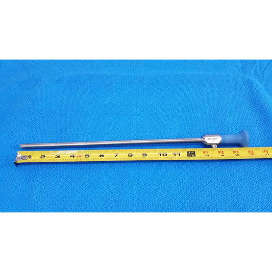 Silver stryker 10mm 0° autoclavable endoscope with blue handle and engraved brand name for reuse medical applications