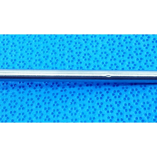 A sleek metallic needle with a polished silver finish and fine point for stryker ideal eyes 5mm autoclavable endoscope