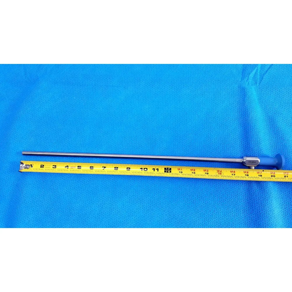 Silver surgical stryker 502-557-010 10mm 0° autoclavable laparoscope endoscope with blue handle and metallic shaft