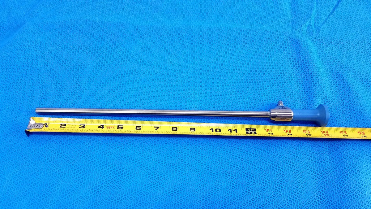 Silver surgical endoscope with blue ergonomic handle ideal eyes 10mm autoclavable sterile for precise medical use