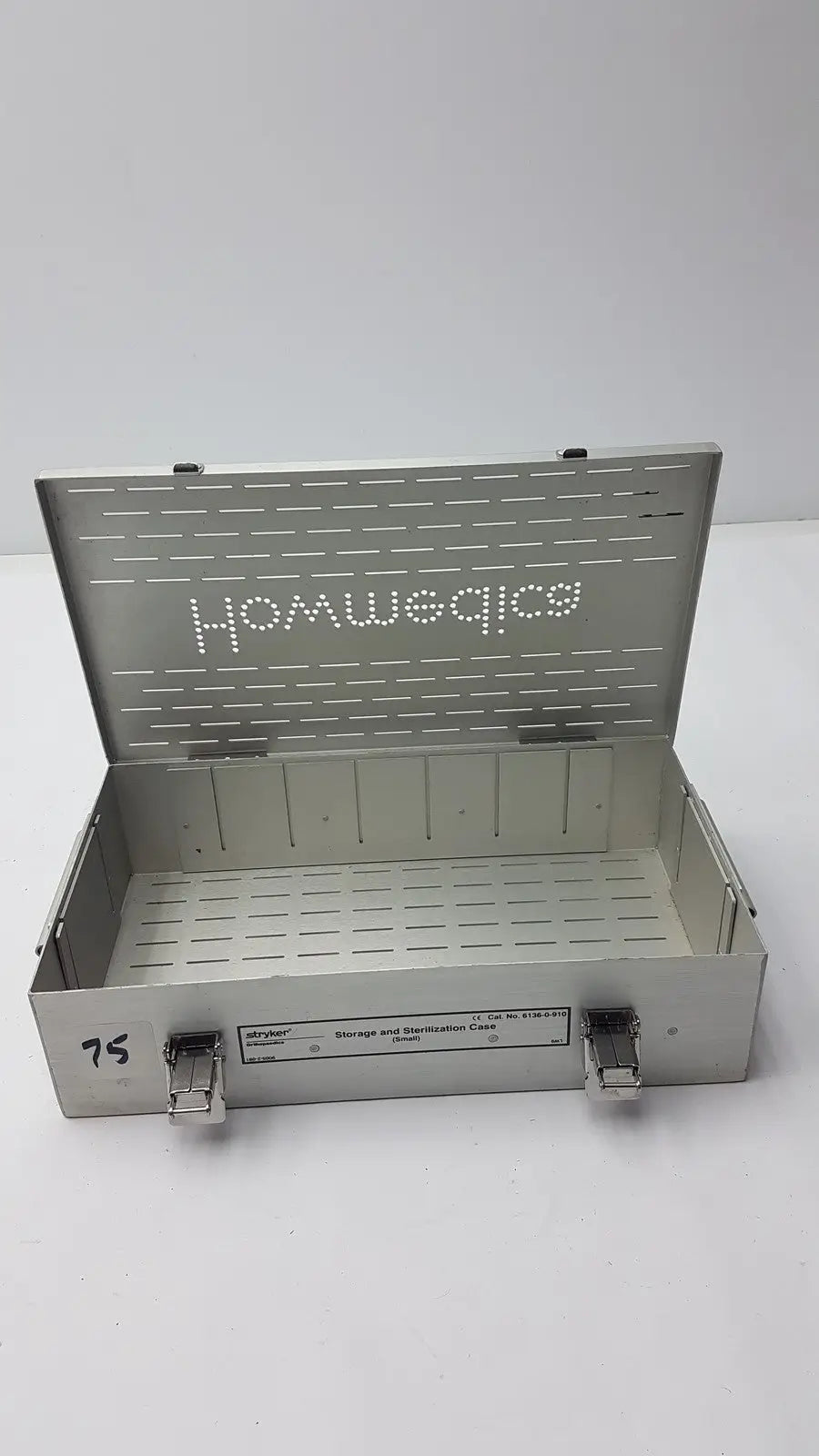 Reuse Medical Stryker Howmedica Instrument Storage Sterilization Tray Case 6136-0-910 Sterilization Trays & Cases, second-hand product photo 1