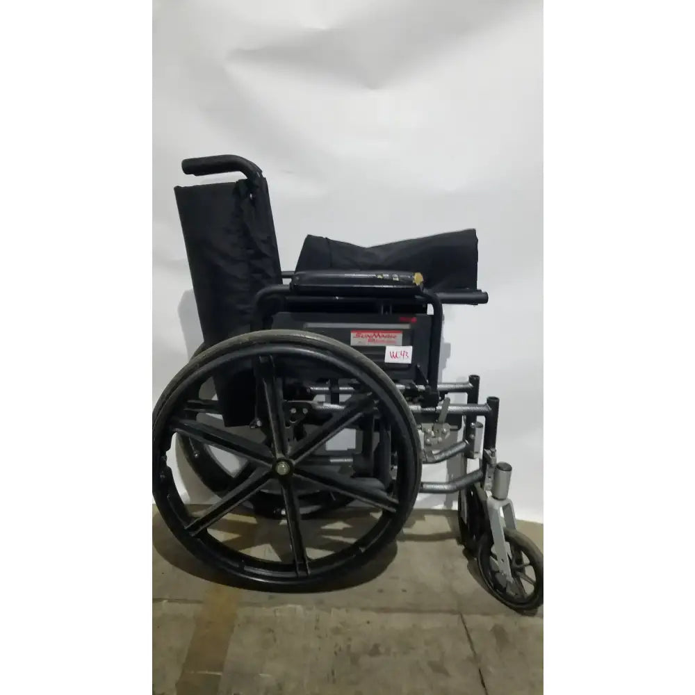 Reuse Medical Equipment Sunmark Folding Manual Wheelchair - Durable Black Padded Comfort Seat Manual Wheelchair, second-hand product photo 33