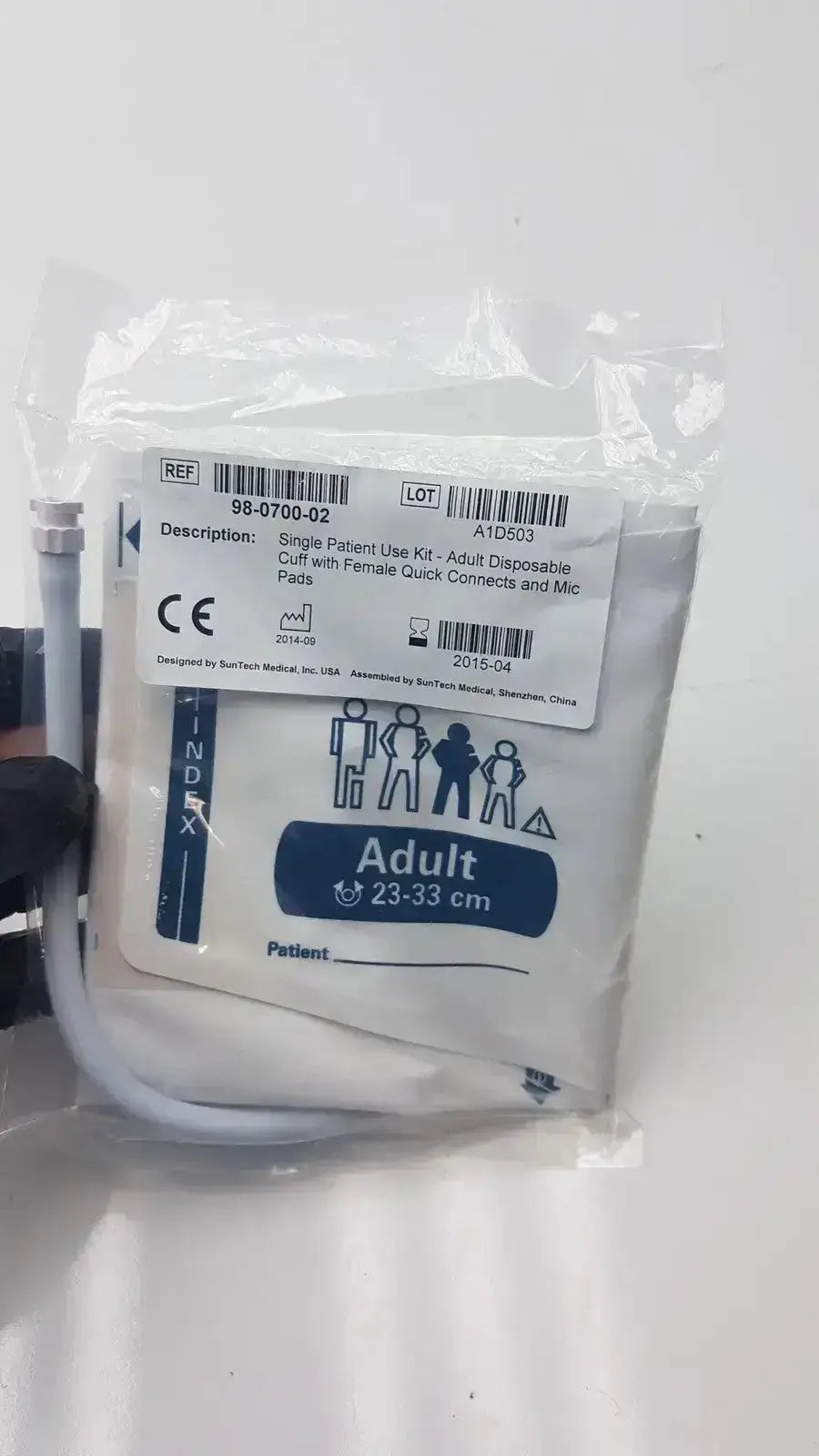 SunTech Medical Single Patient Use Kit Disposable Blood Pressure Cuff 98-0700-04 Blood Pressure Cuff, new product photo 11