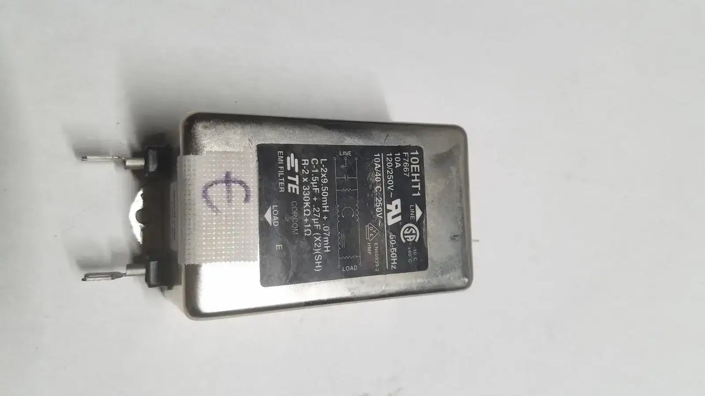 TE CONNECTIVITY 10EHT1 F7667 10 A 120 250 Volt EMI Filter 10 AMP EMI Filter, second-hand product photo 8