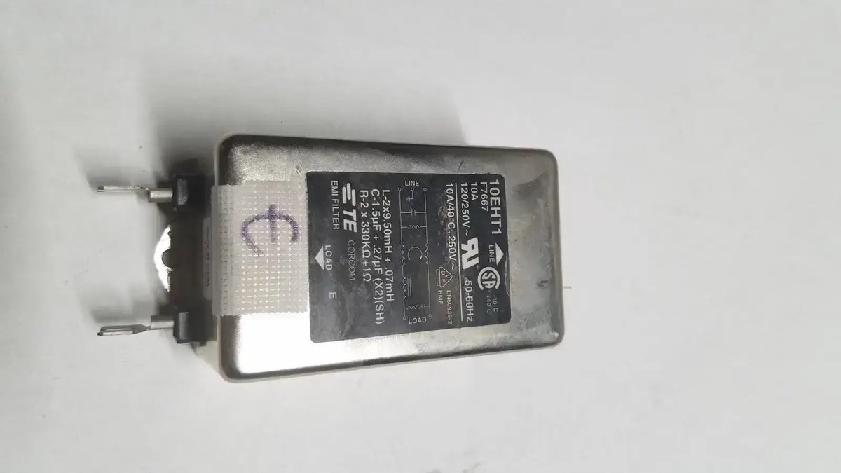 TE CONNECTIVITY 10EHT1 F7667 10 A 120 250 Volt EMI Filter 10 AMP EMI Filter, second-hand product photo 8