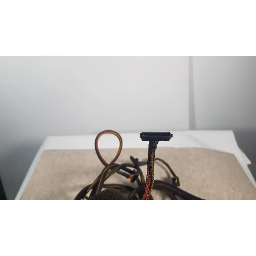 Black sata power cable with braided multicolored sheath and connector for thermaltake 1350w toughpower gf3 1350w power supply