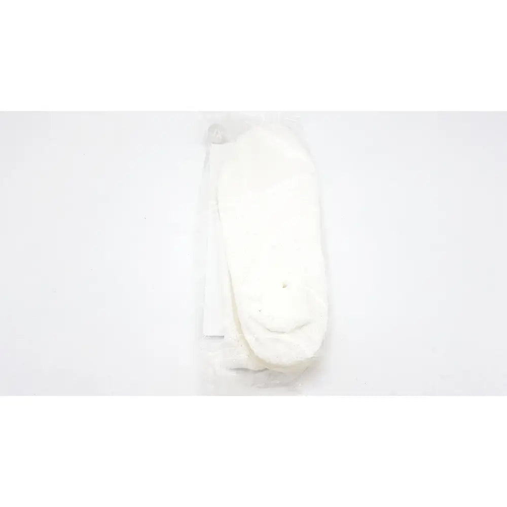 White ankle socks neatly packaged in clear plastic for tidi posey quick dry slippers size XL with non skid rubber sole