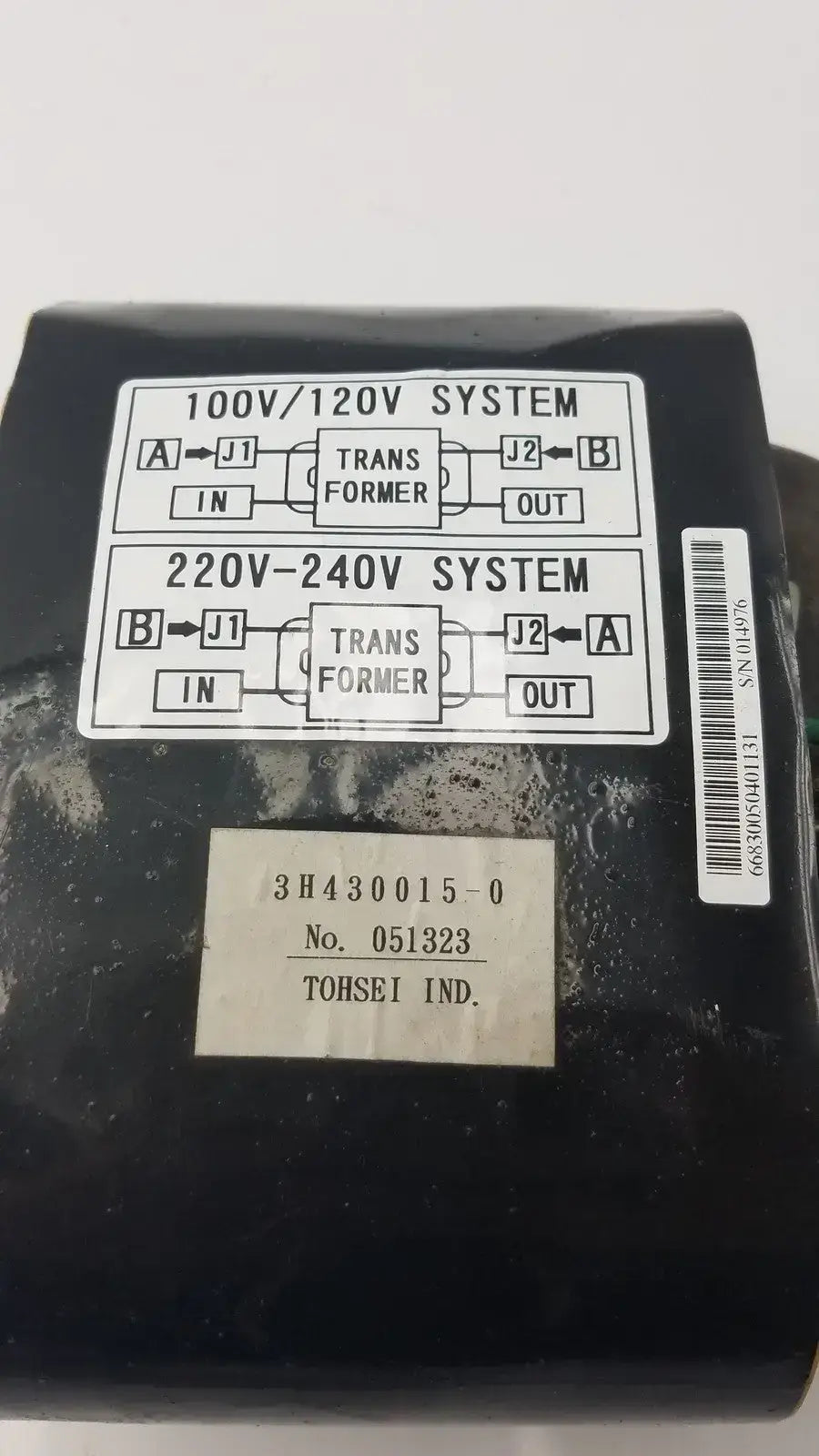 Tohsei Ind 3H30015-0 Transformer, 220V-240V System Transformer, second-hand product photo 6