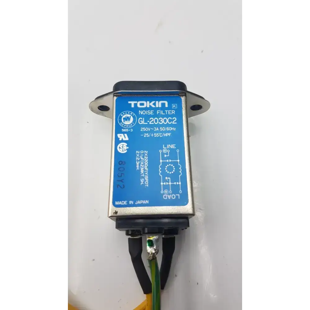 TOKIN Noise Filter GL-2030C2 250V, 3 Amp 50/60Hz EMI/RFI Noise Filter, second-hand product photo 6