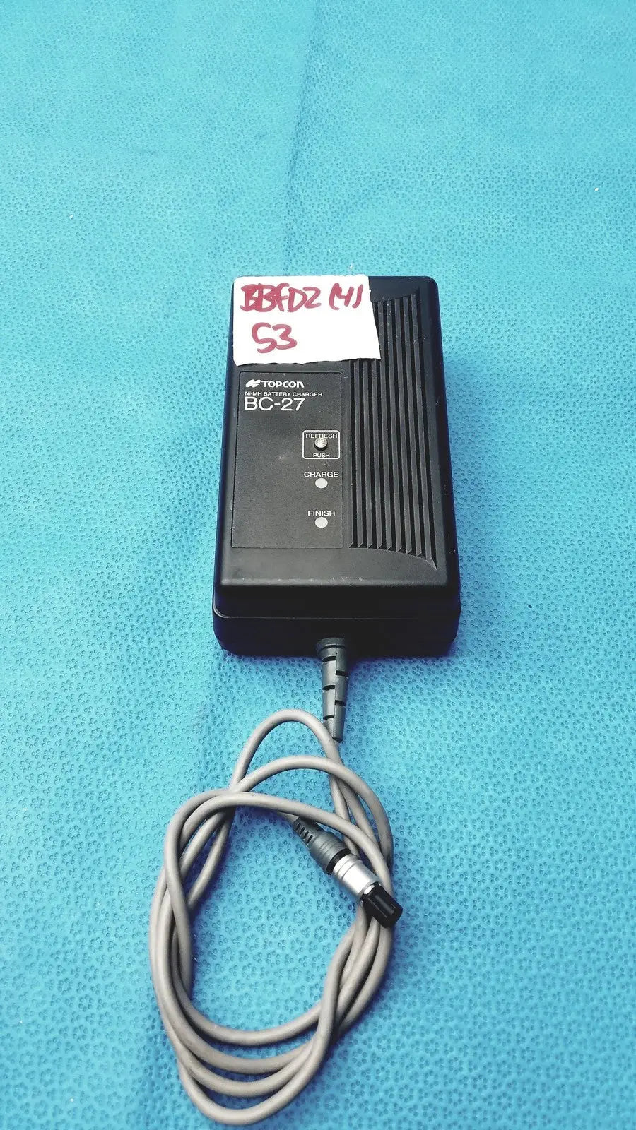 Reuse Medical Topcon BC-27 Ni-MH Battery Charger 3-Pin Connector w/ Refresh Button Battery Chargers, as-is (for parts) product photo 1