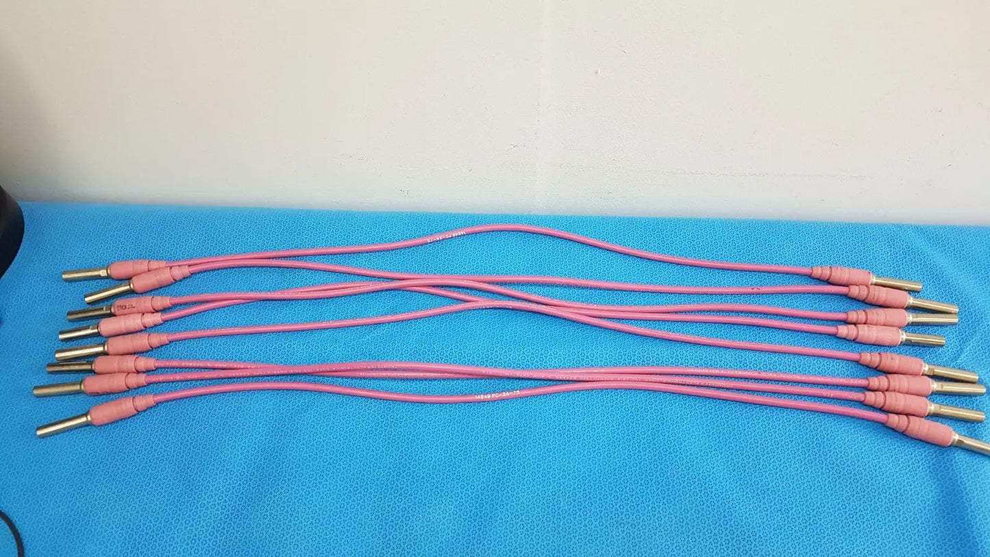 Reuse Medical Trompeter 14949-PCW-24-75 Pink 75 Ohm Video Patch Cord lot of 08 Video Cables & Interconnects, second-hand product photo 1