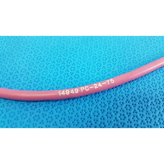 Pink insulated trompeter 14949-pcw-24-75 75 ohm video patch cord with white printed markings lot of 08